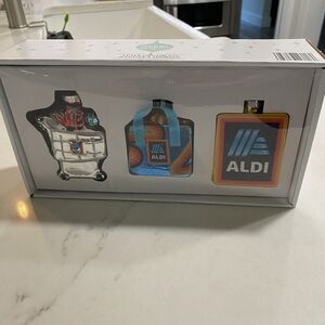 Aldi Christmas Ornaments Set Of 3 New In Box Add a Gift Message NWT 2024